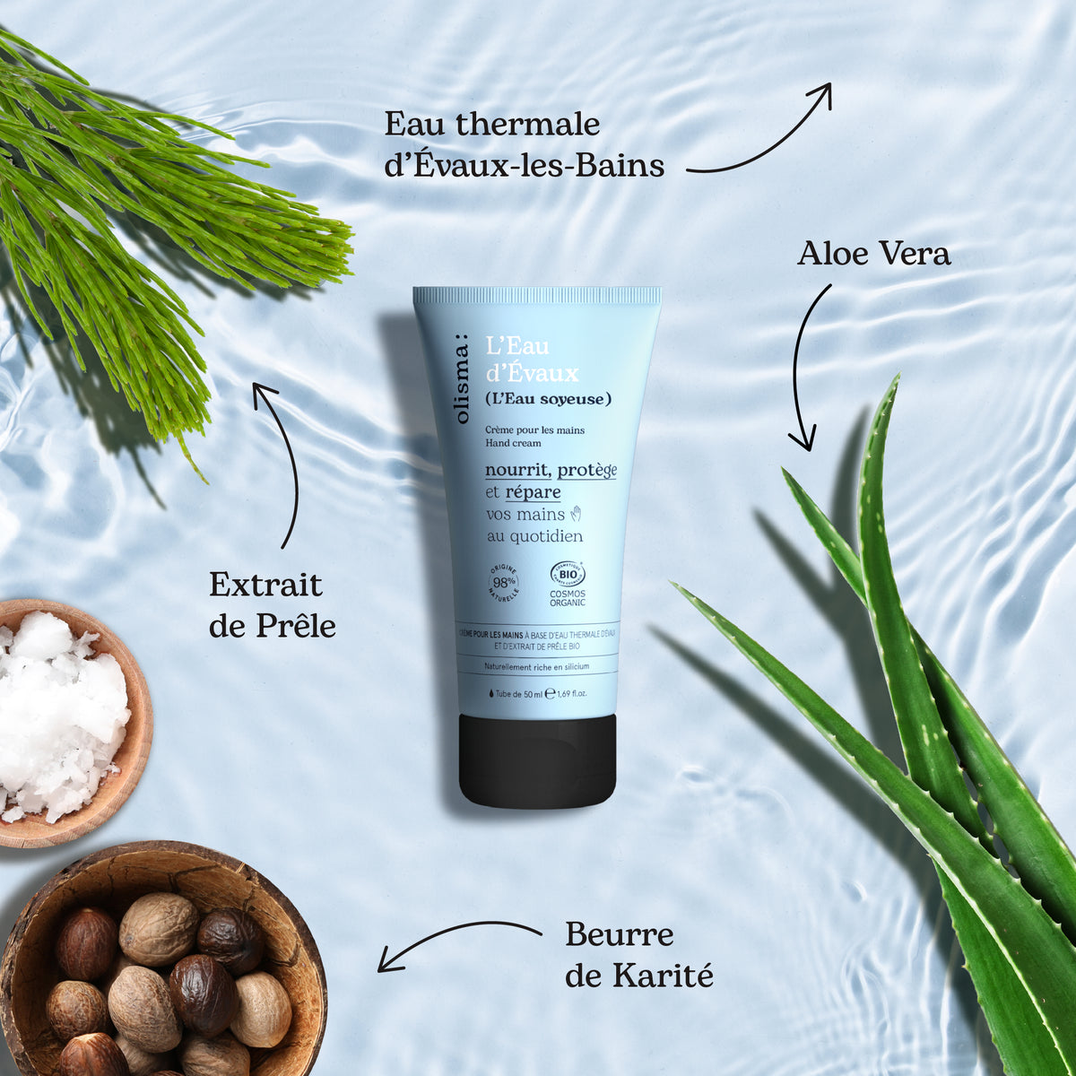 Hand cream (silky water)