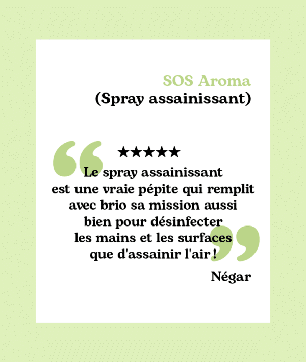 Avis Spray assainissant SOS Aroma