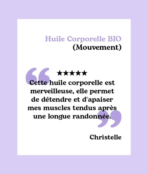 Huile Corporelle BIO So Aroma (Mouvement)